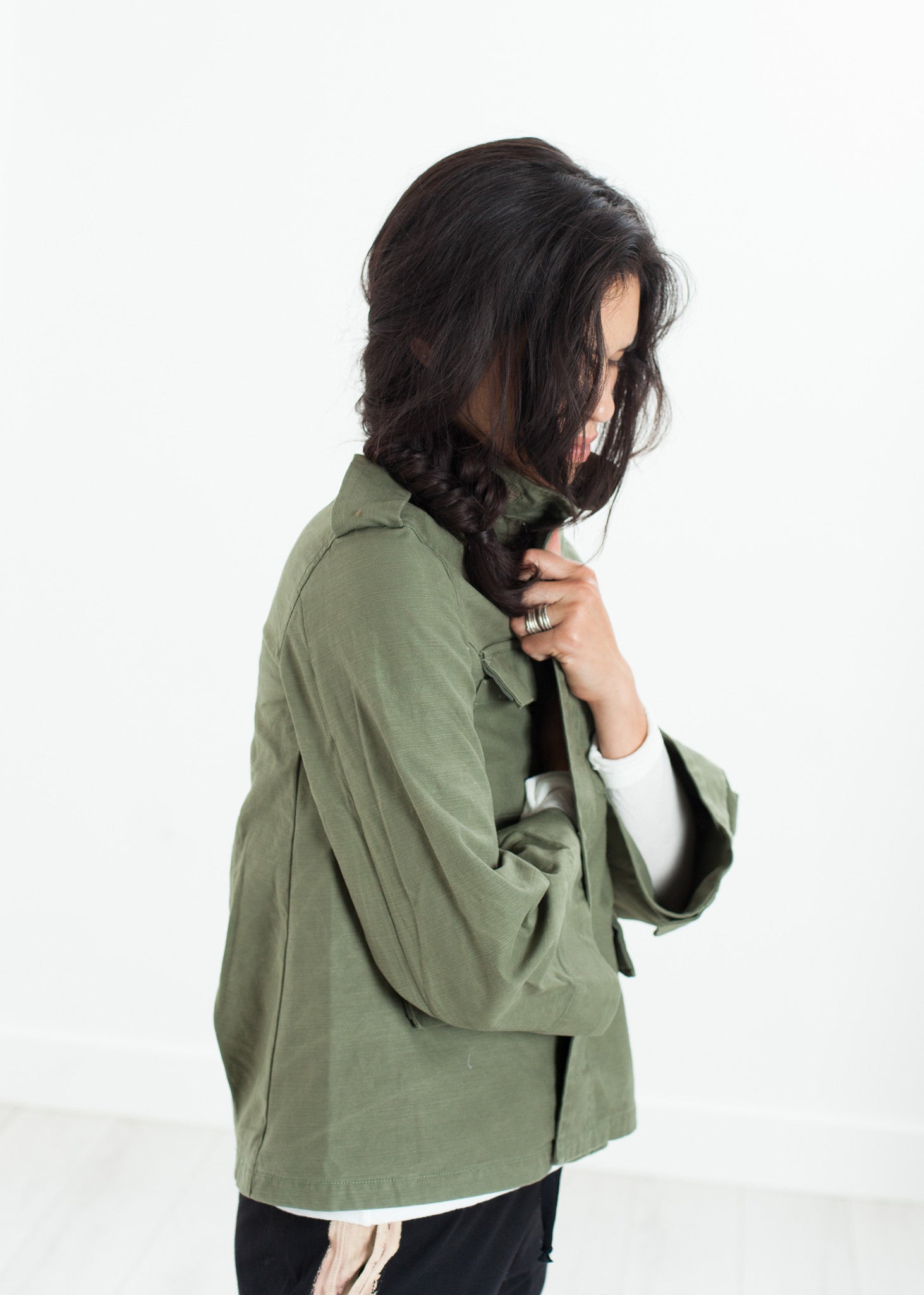 Big Army Jacket in Olive – Contoso Fashion
